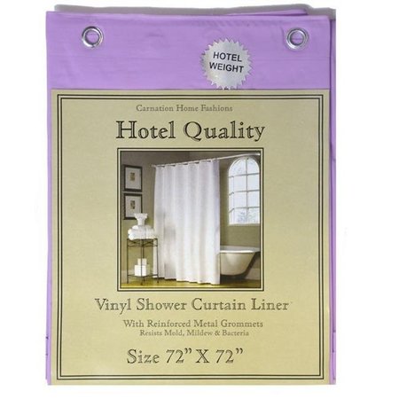 CARNATION HOME FASHIONS Carnation Home Fashions USC-8/07 72 in. x 72 in. 8 Gauge Hotel Vinyl Shower Curtain Liner - Lilac USC-8/07